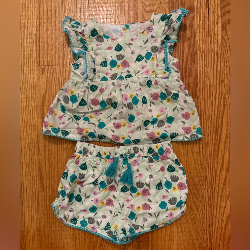 Peek 3-6 mo shirt/ short matching set